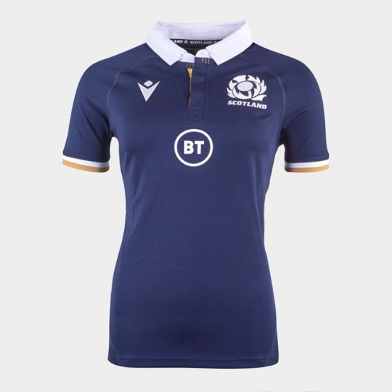 Camisola Escocesa Rugby Mulher Equipamento Primeiro 2020-2021 Manga Curta
